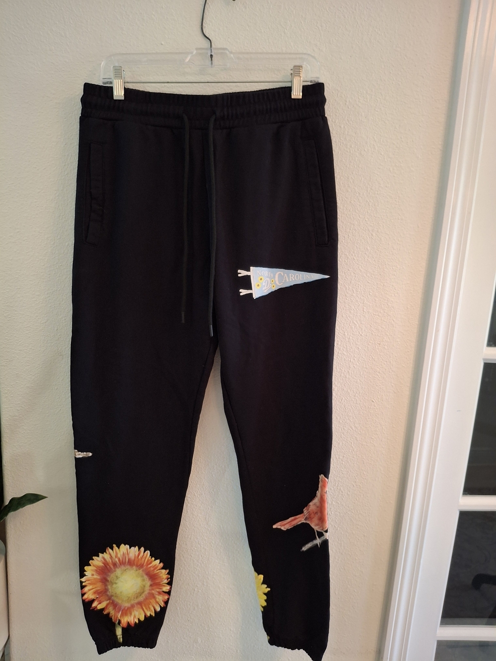 Dreamville Festival Black Floral North Carolina Graphic Joggers Sweat pants